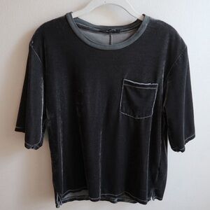 Olivaceous Women’s Velvet Pocket T-Shirt